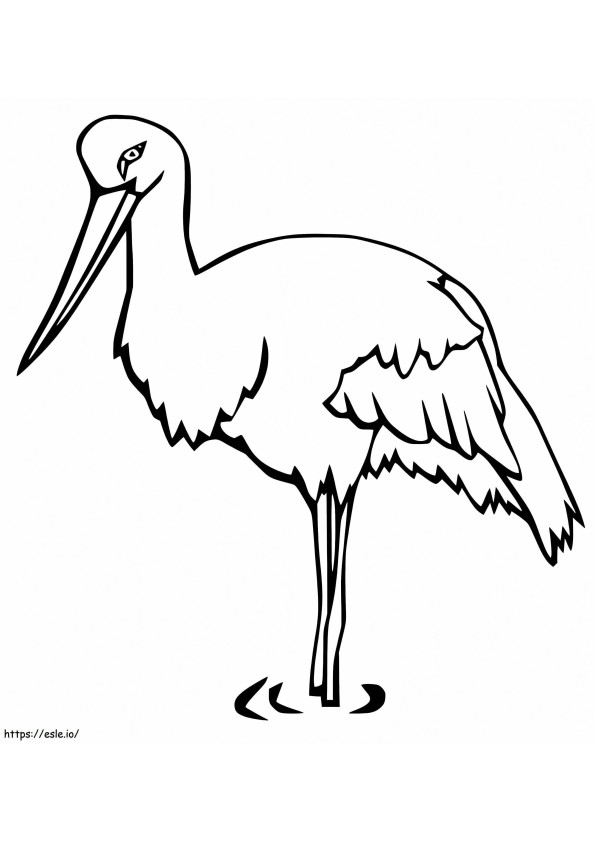 Ilmainen tulostettava Stork värityskuva