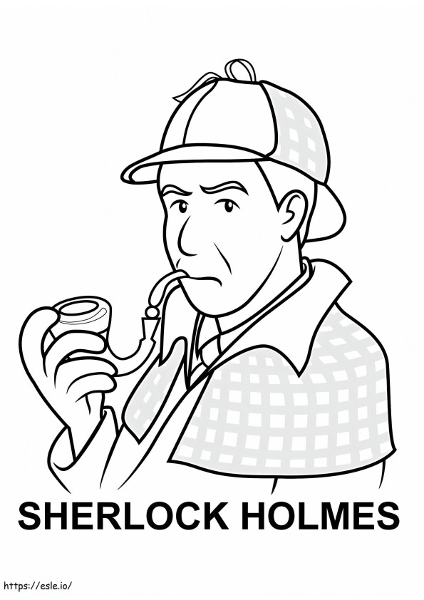 Sherlock Holmes 6 para colorir