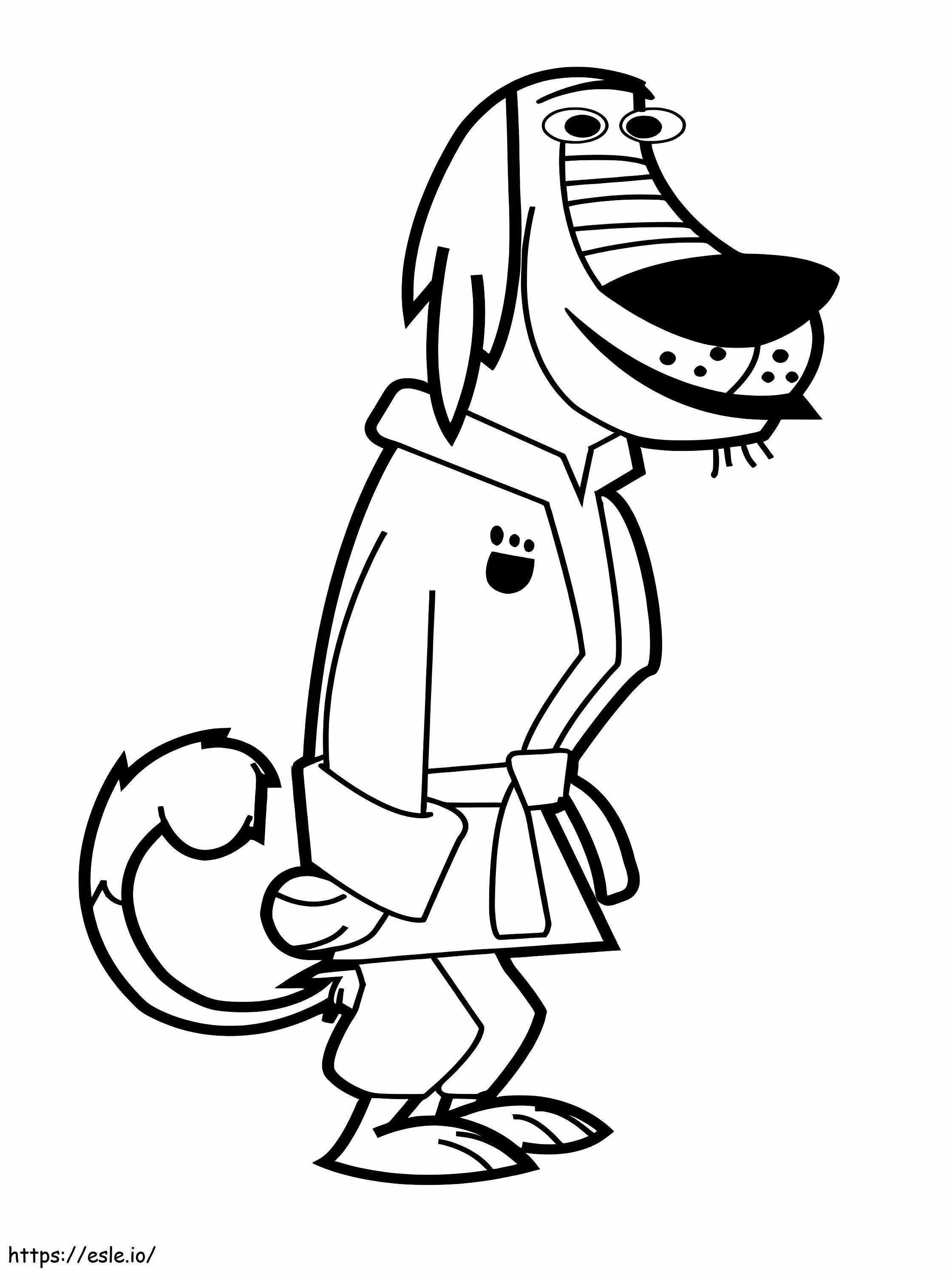 Dukey From Johnny Test coloring page