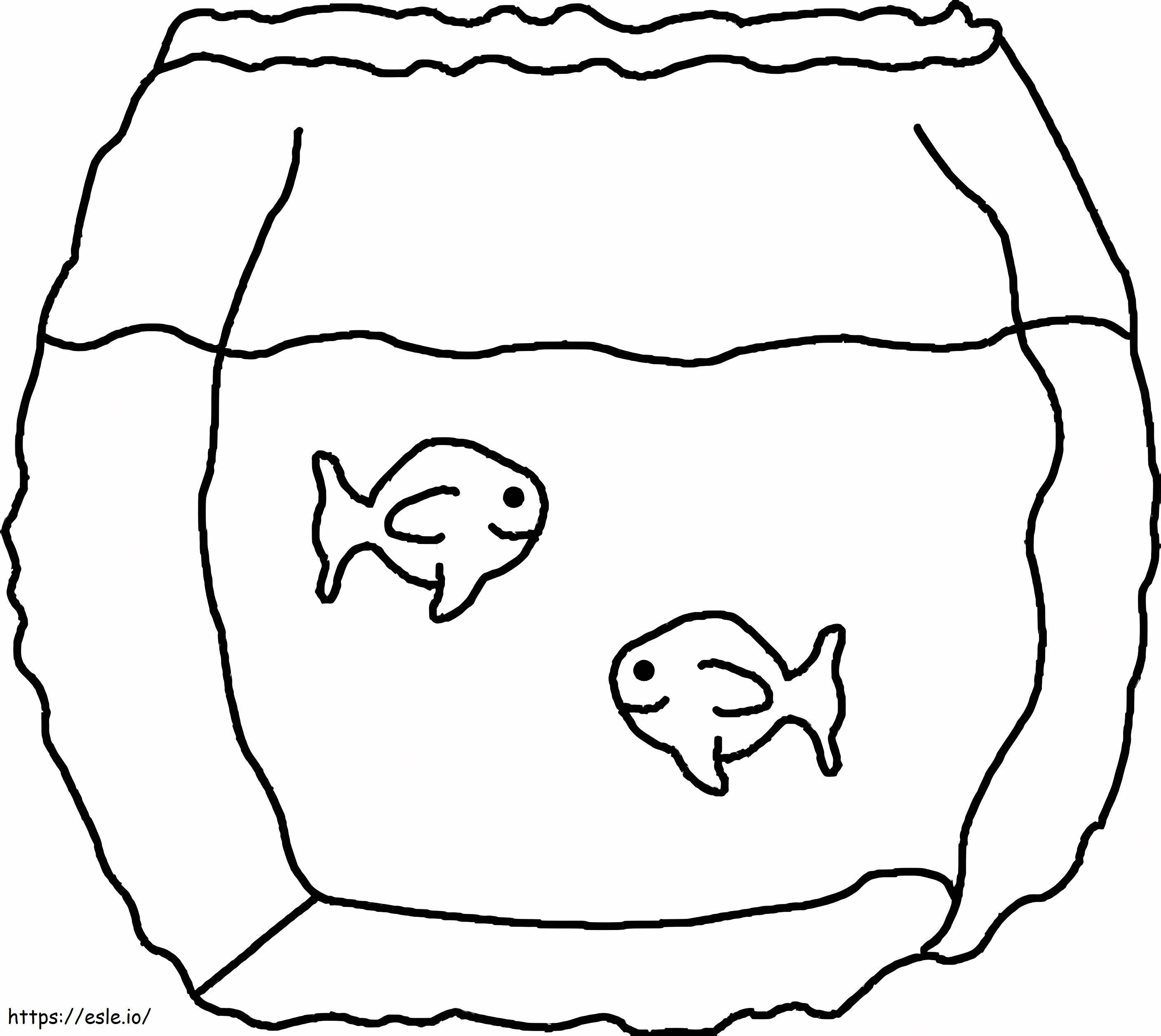 Einfaches Aquarium ausmalbilder