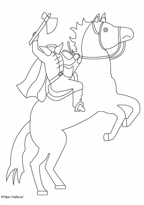 Headless Horseman With Axe coloring page
