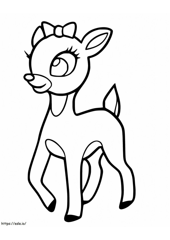 Cute Fawn coloring page