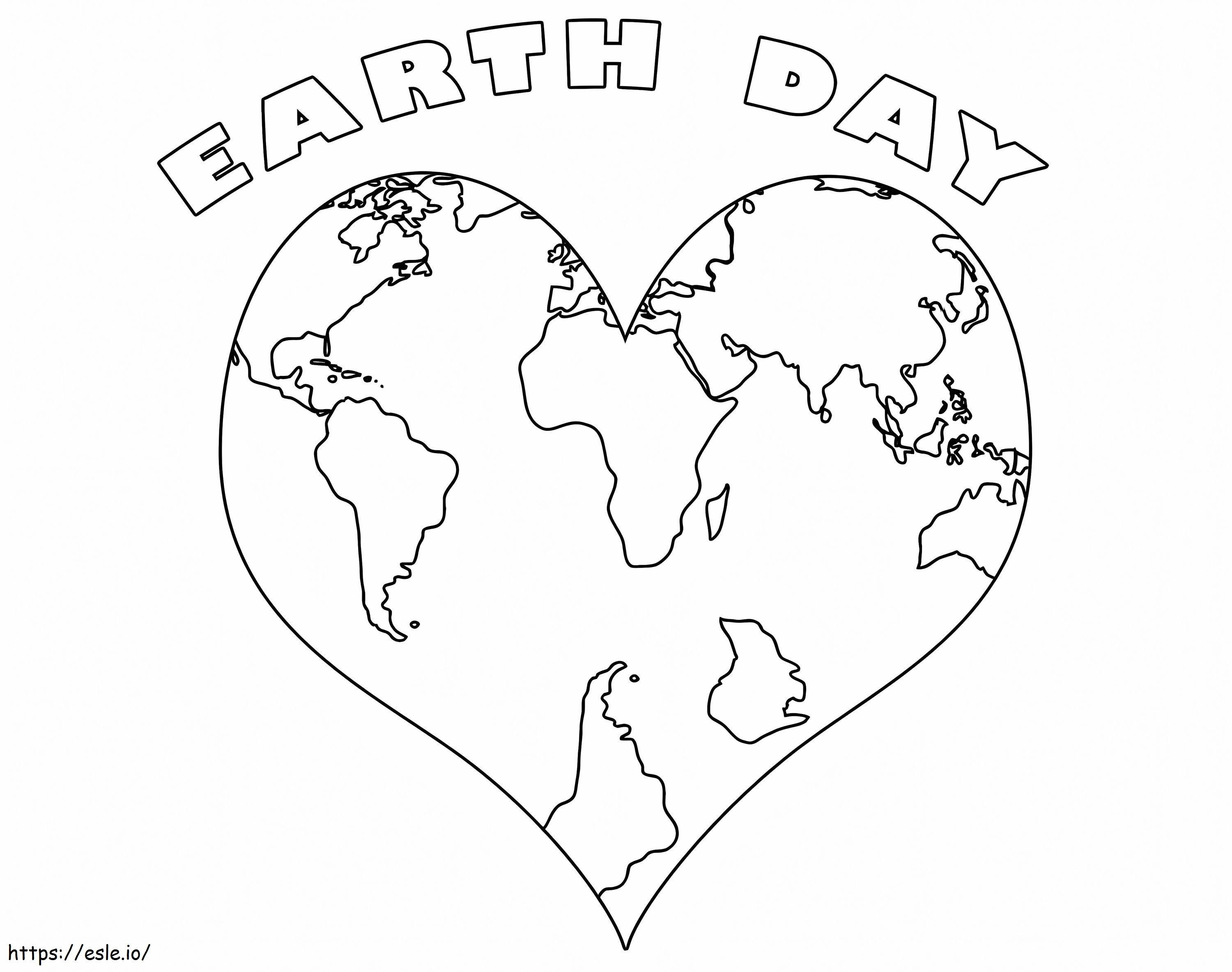 Love Earth Day coloring page