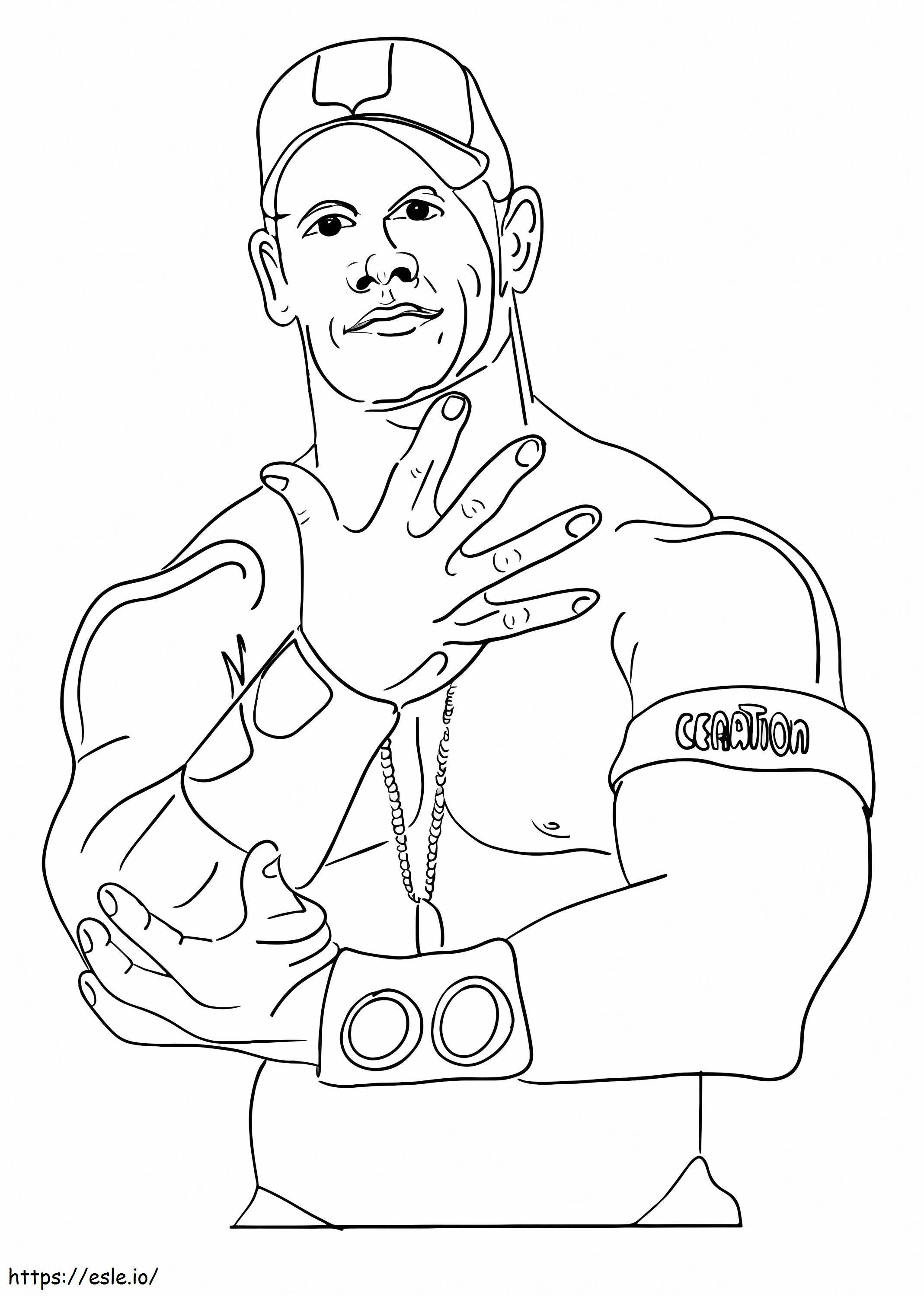 Coloriage John Cena 6 à imprimer dessin