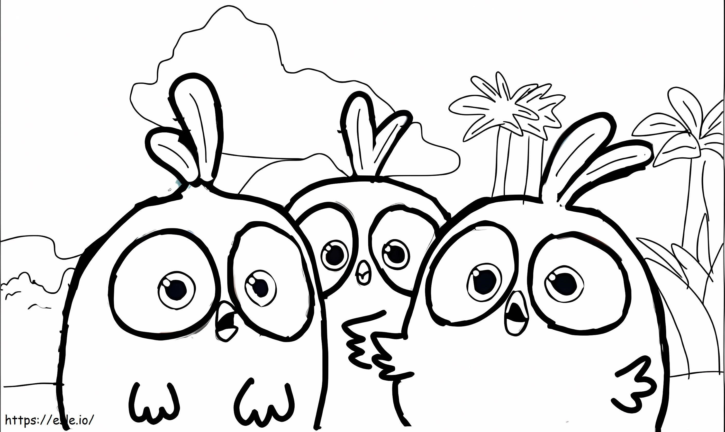 Coloriage Angry Birds Blues 2 à imprimer dessin