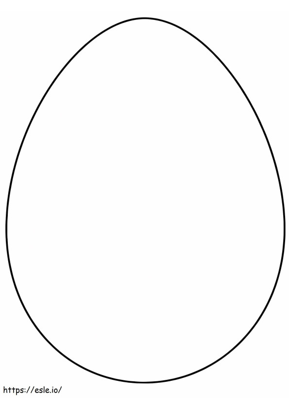 Huevo de Pascua fácil para colorear