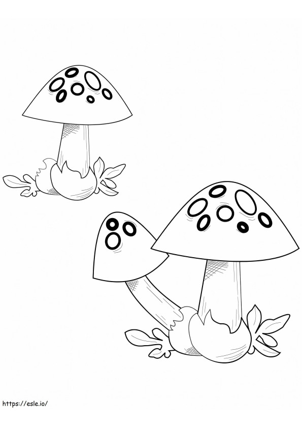 Mushrooms 7 coloring page