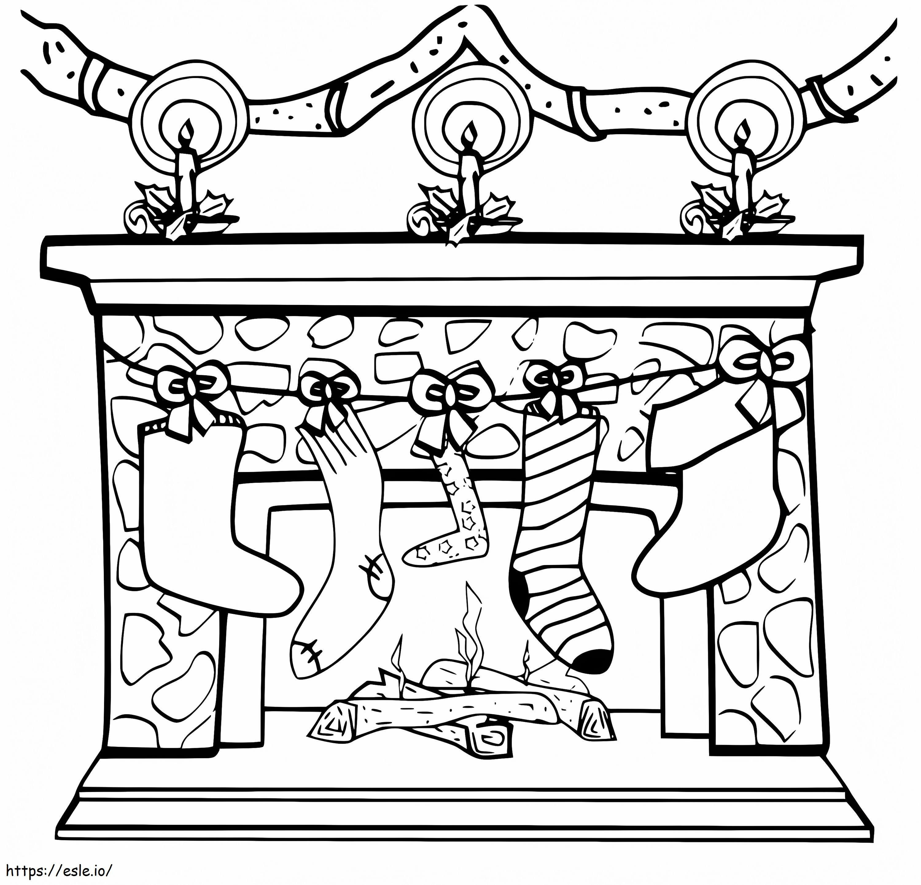 Fireplace 10 coloring page