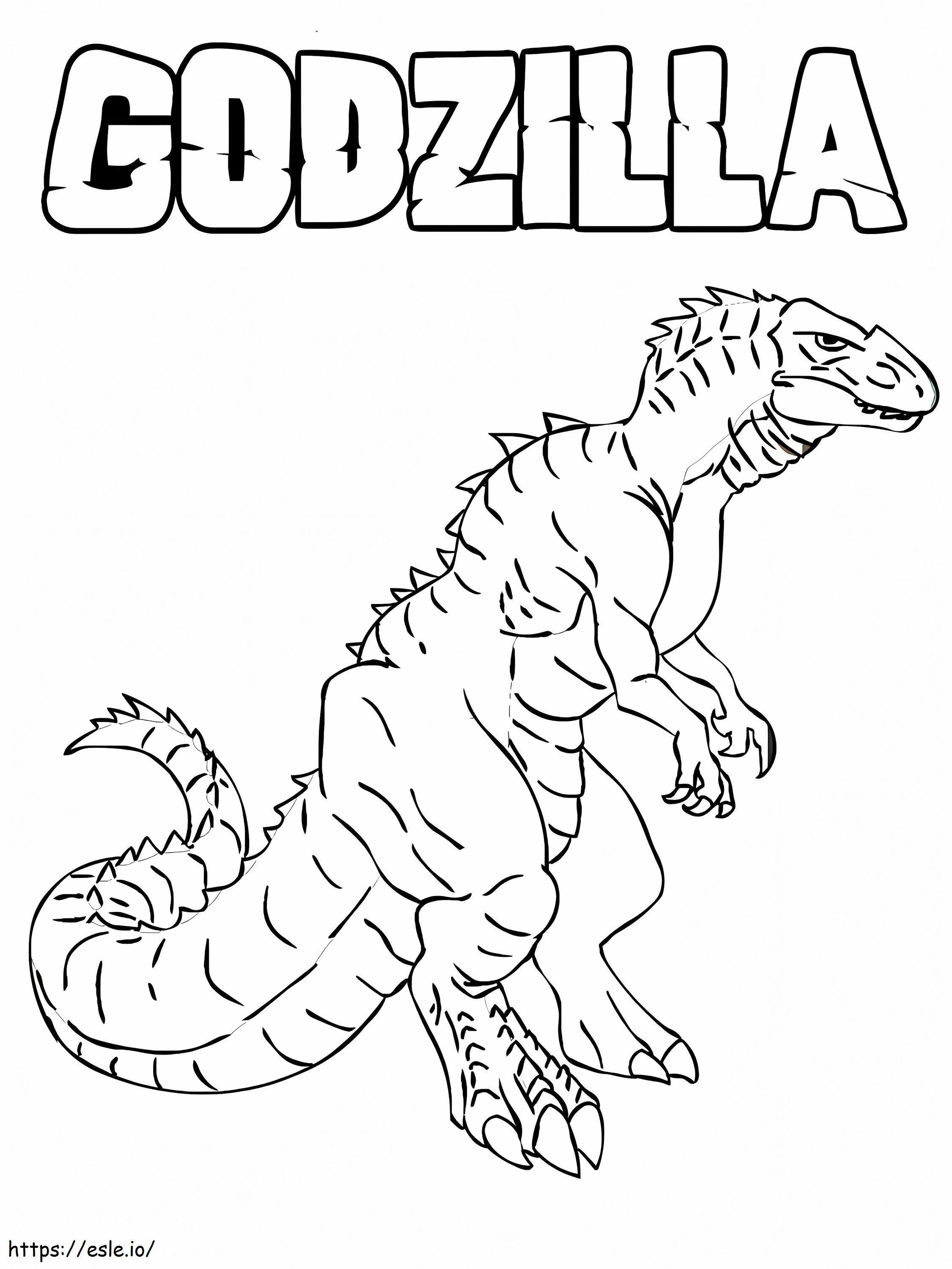 Enorme Godzilla para colorear