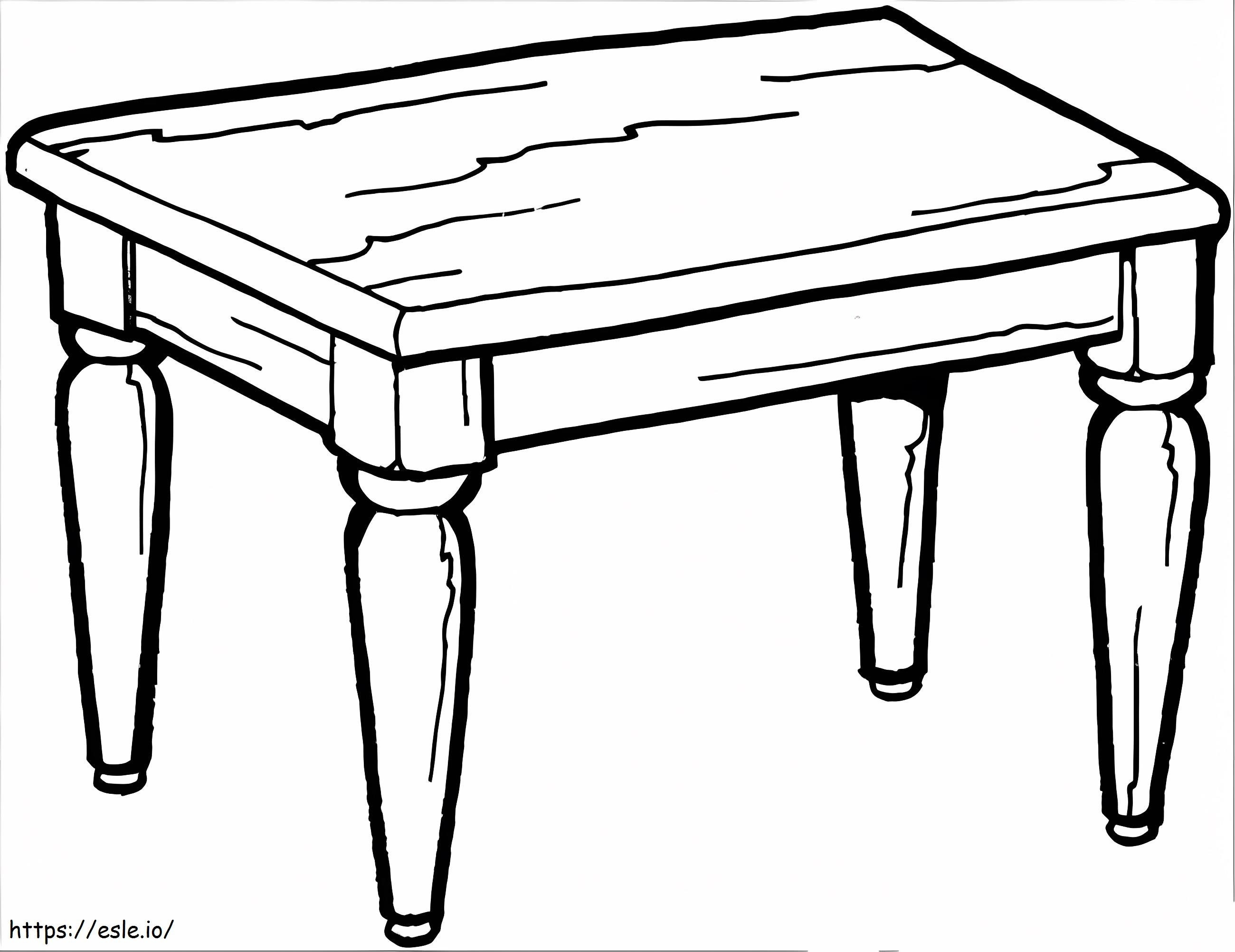 古いテーブル ぬりえ - 塗り絵
