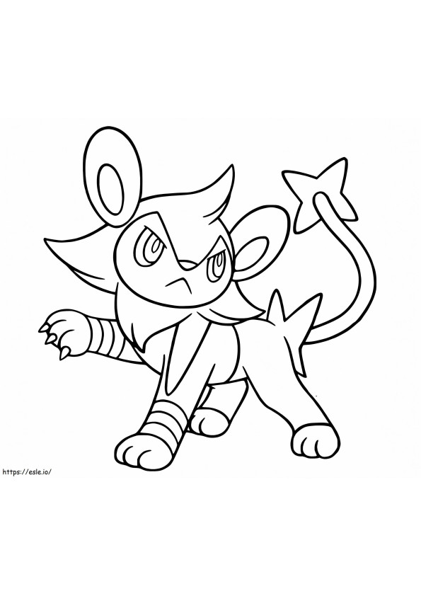 Coloriage Luxio Pokémon 3 à imprimer dessin