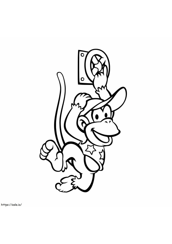 Diddy Kong Game coloring page