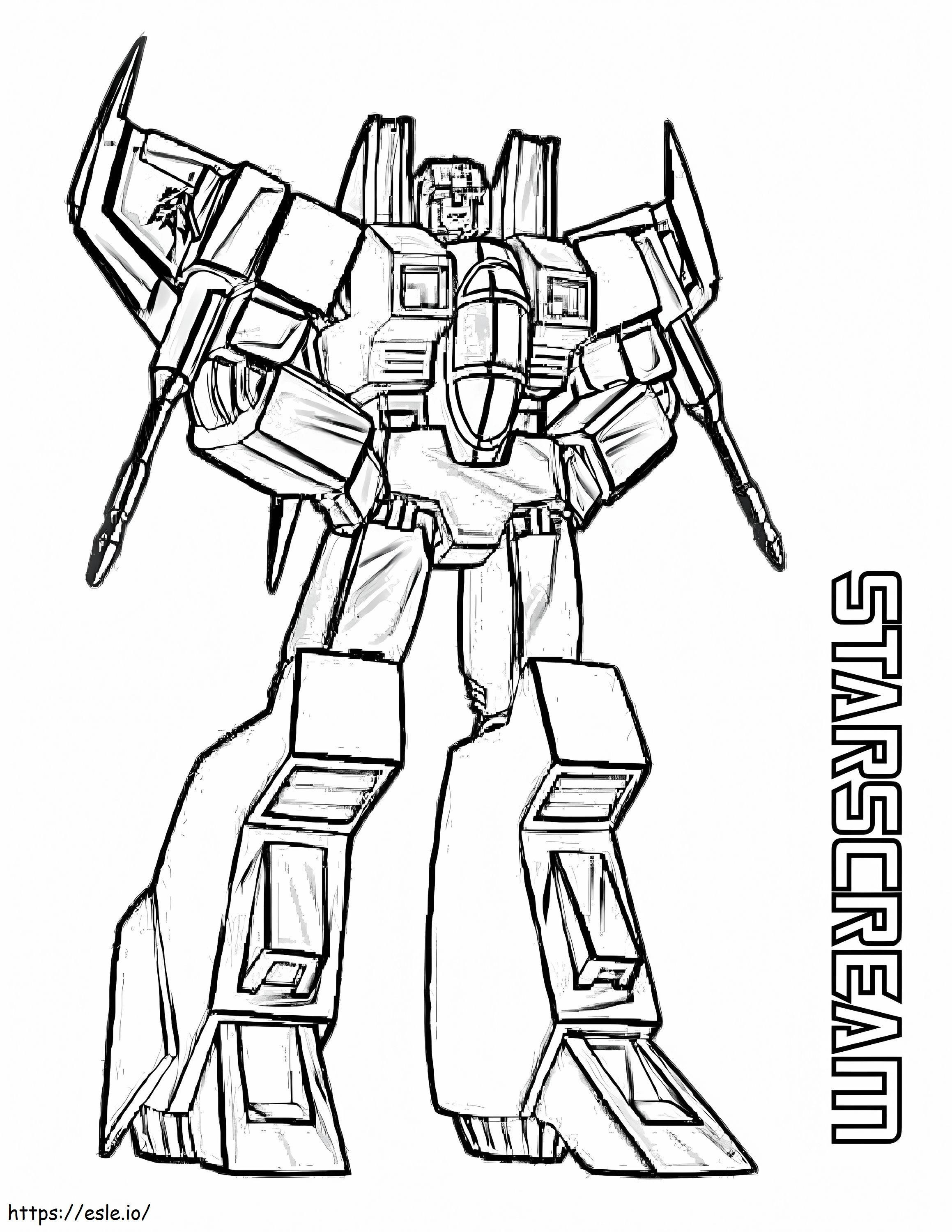 Animated Starscream coloring page