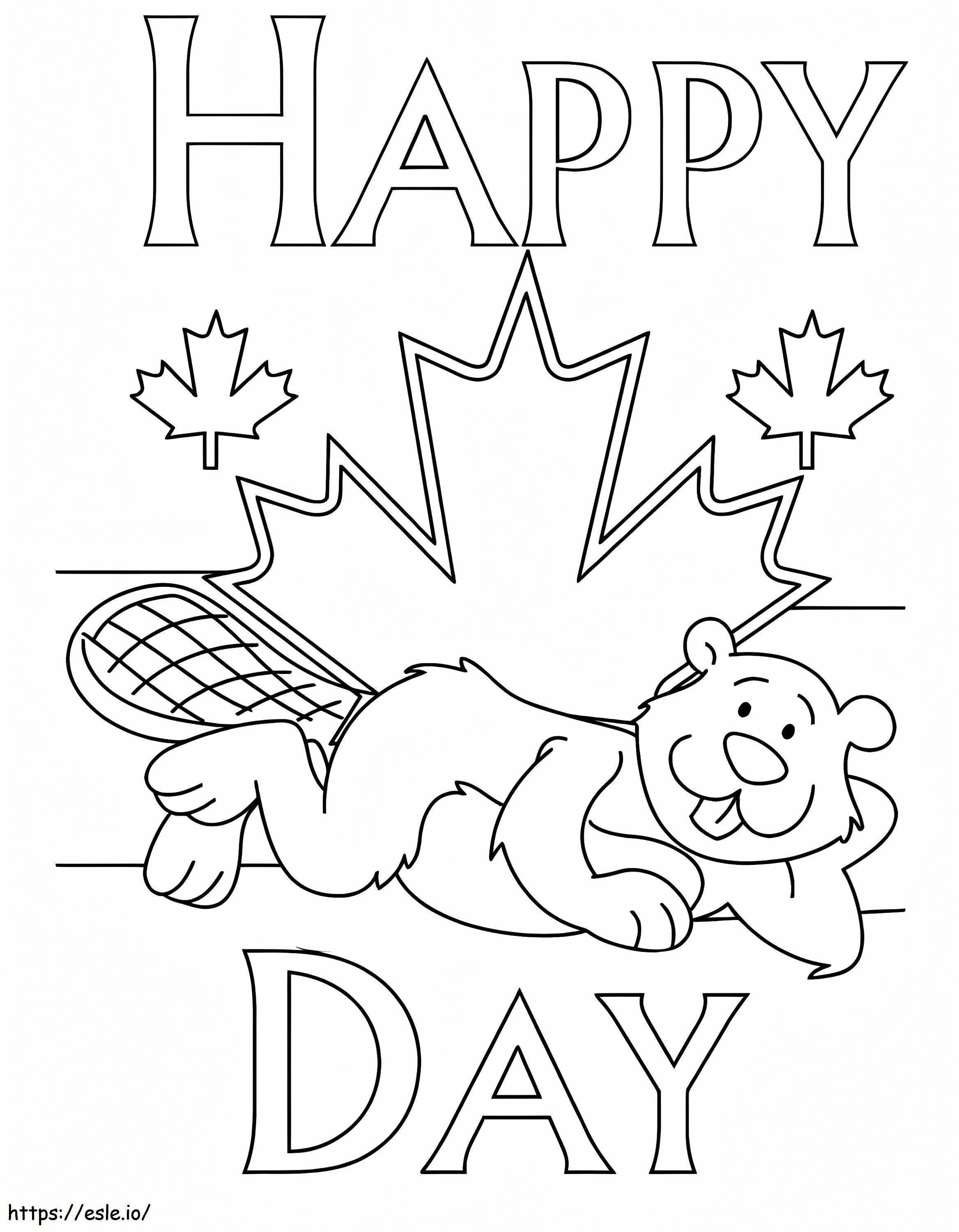 Selamat Hari Kanada ke-4 Gambar Mewarnai