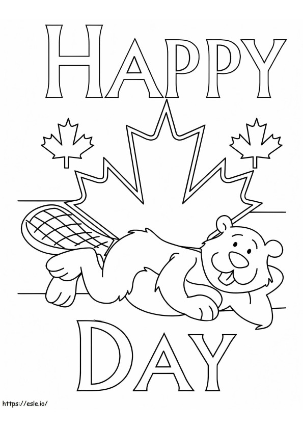 Feliz dia 4 do Canadá para colorir