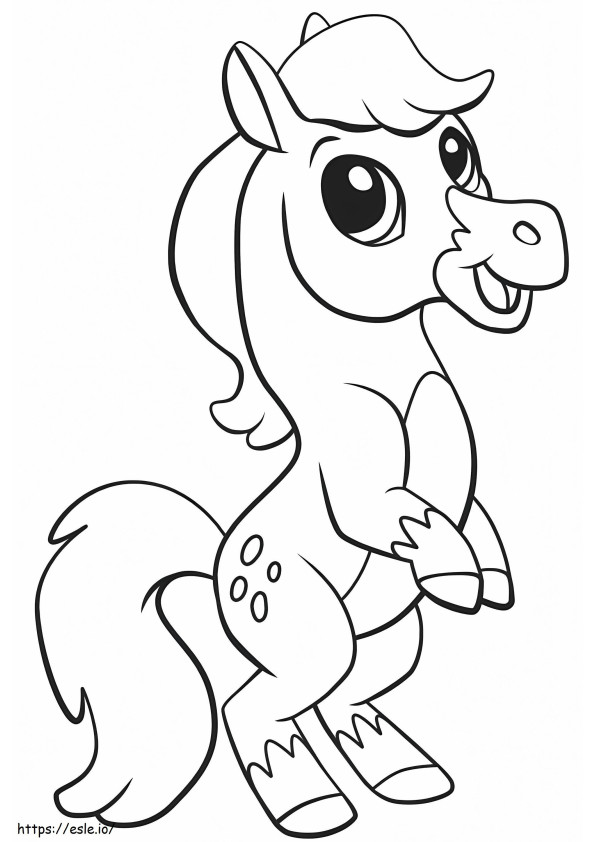 1560152190 Cute Horse A4 coloring page