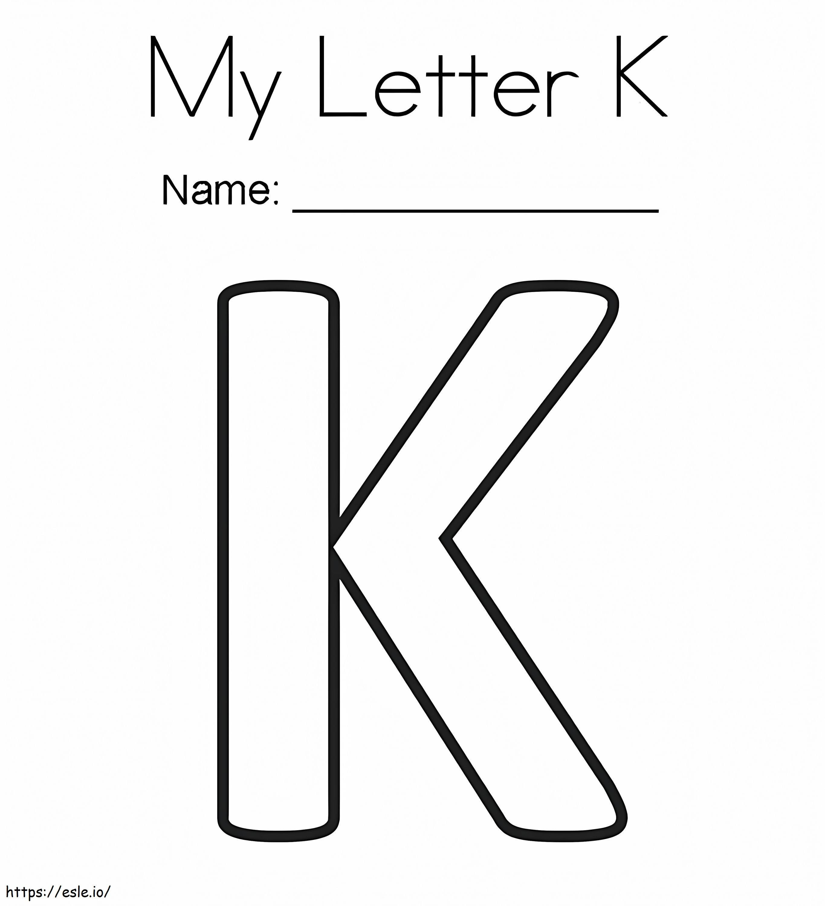 Mój list K kolorowanka