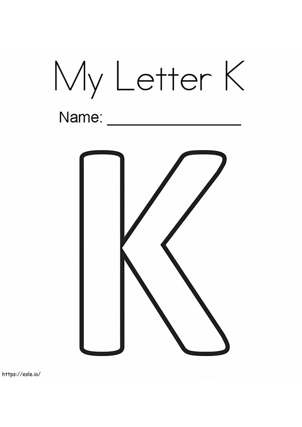Minha Letra K para colorir