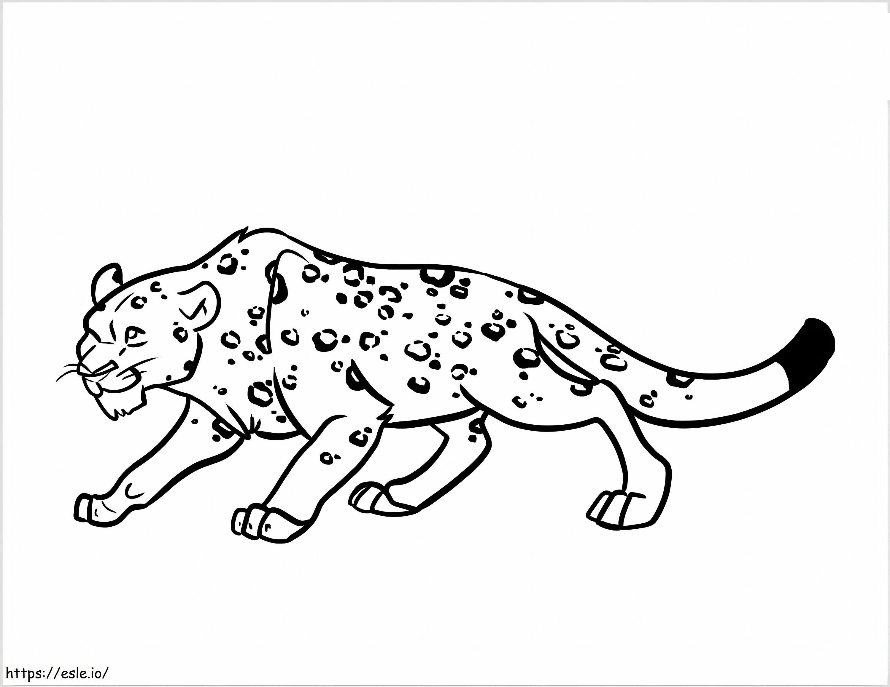 Impresionante leopardo para colorear