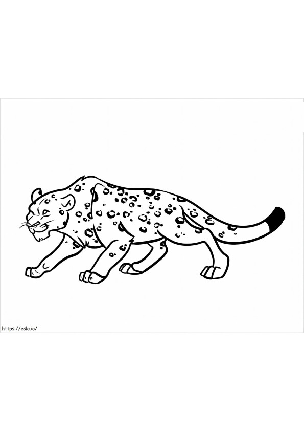 Coloriage Superbe léopard à imprimer dessin