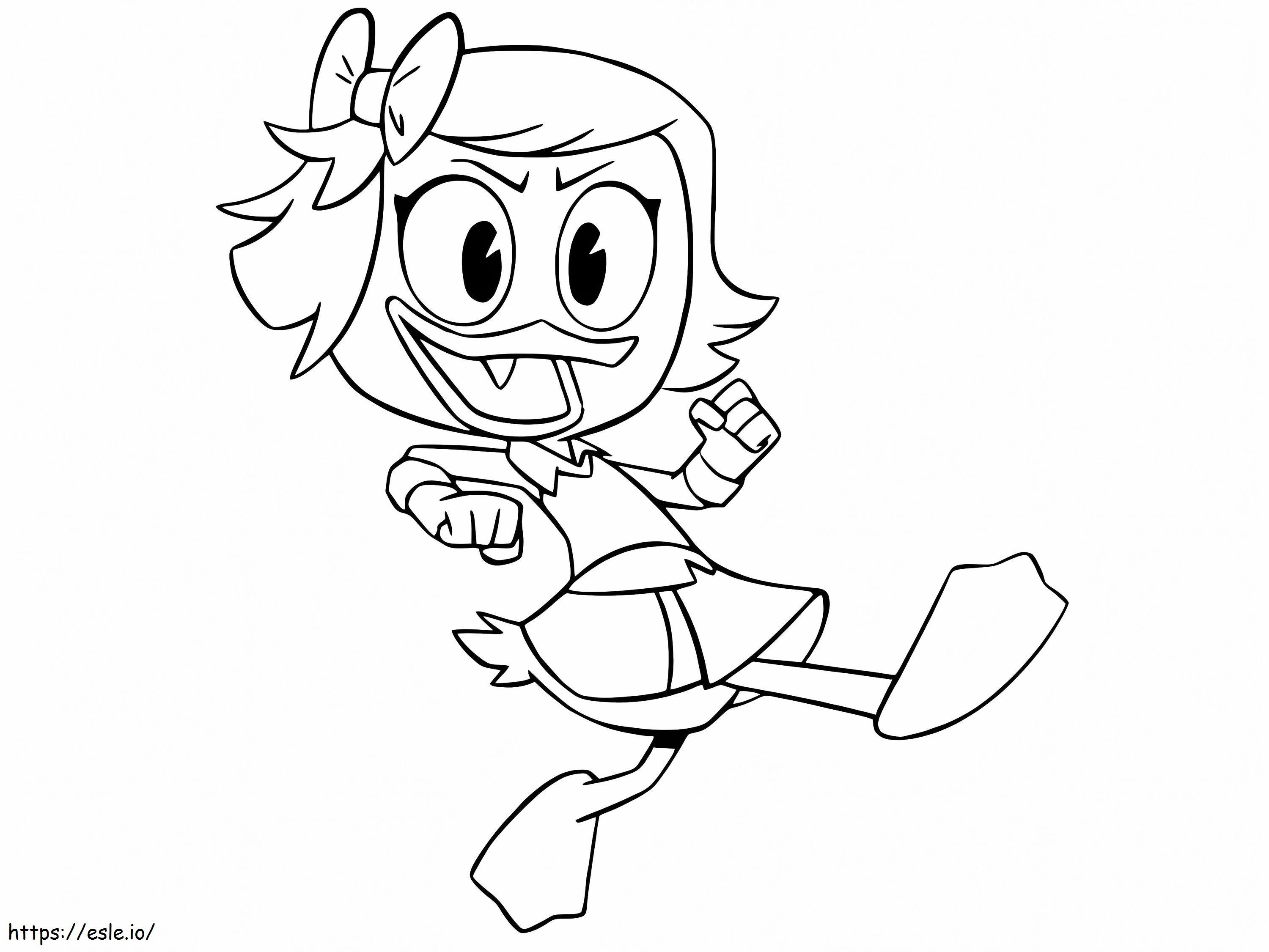 Funny Webby Vanderquack From Ducktales coloring page