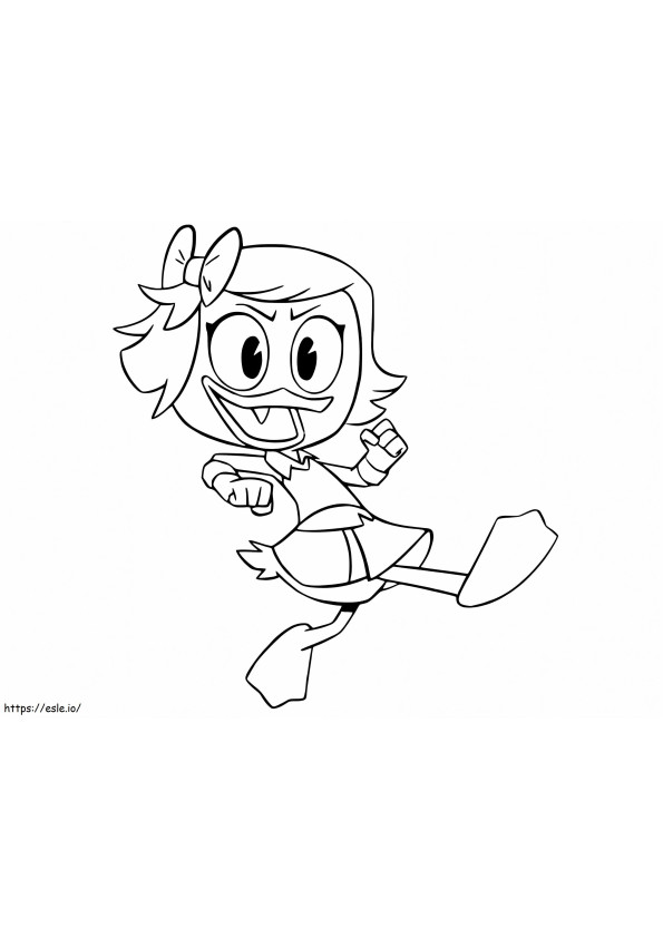 Funny Webby Vanderquack From Ducktales coloring page