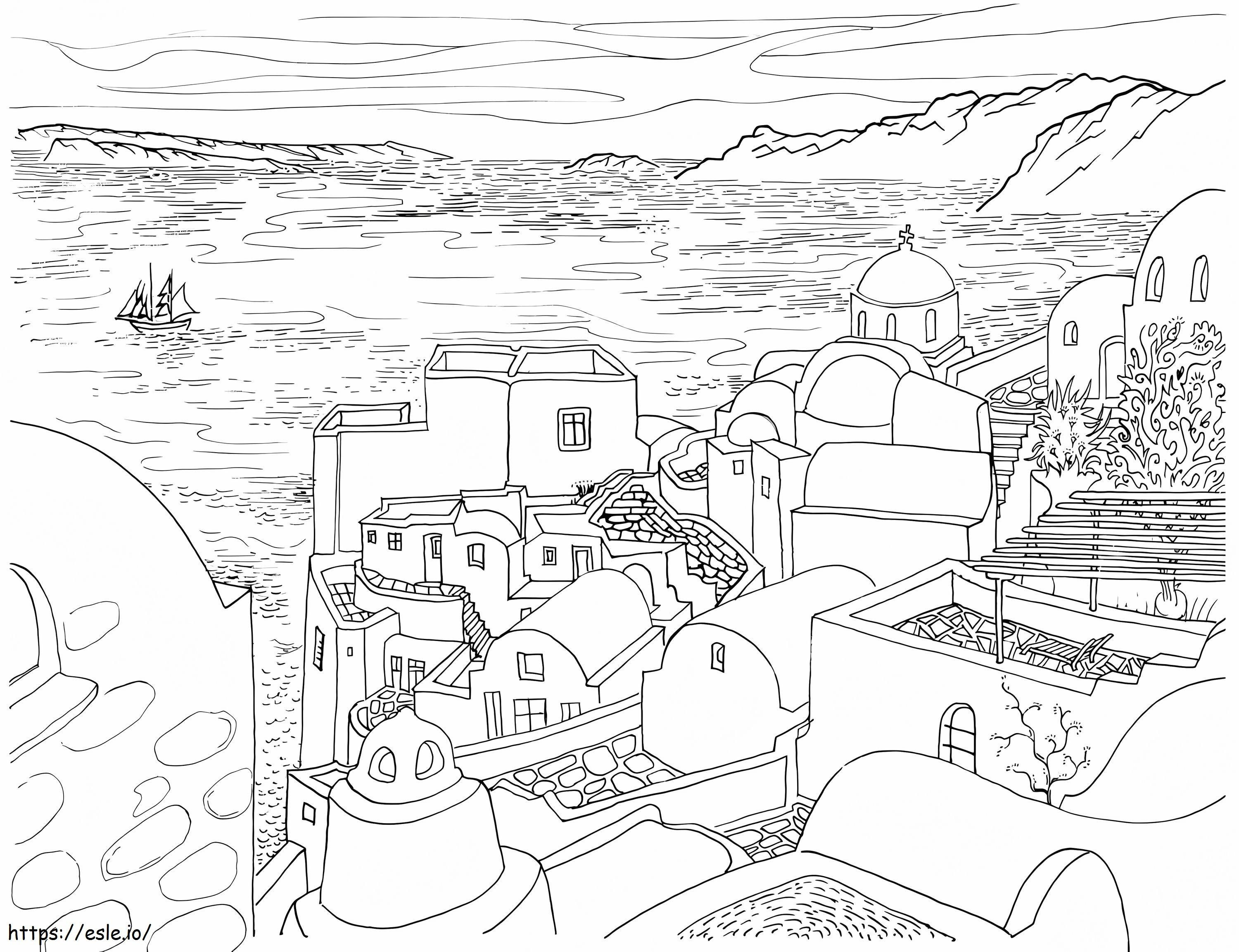 Greece 4 coloring page