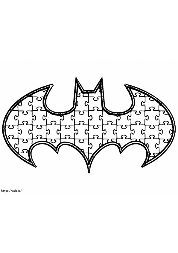 Batmanin autismitietoisuus värityskuva