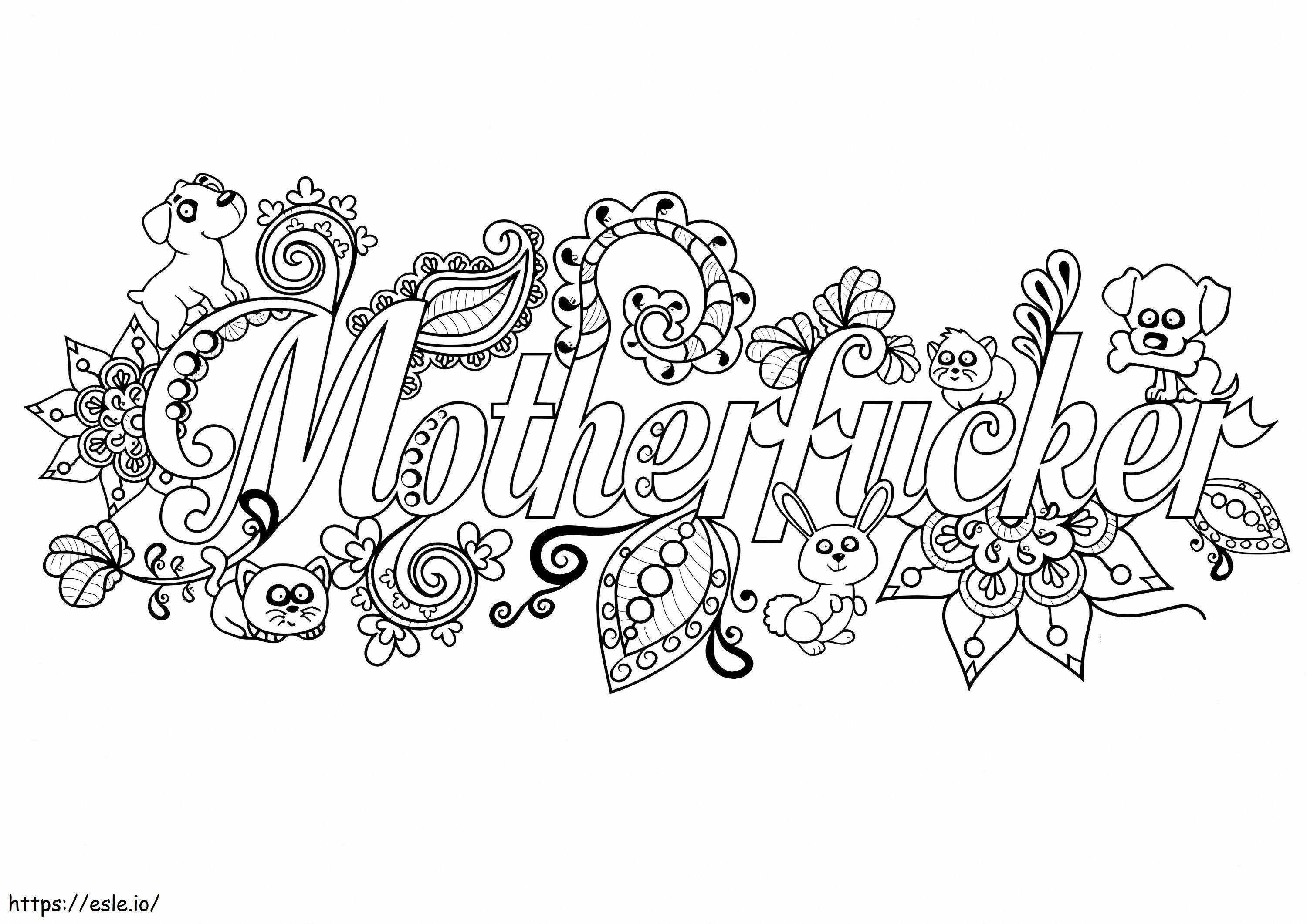 Motherfucker coloring page