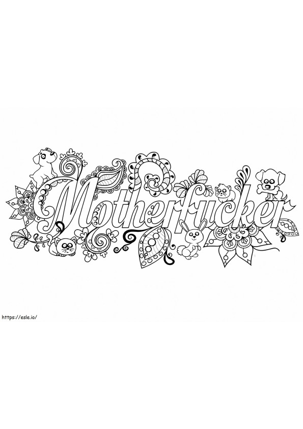 Motherfucker coloring page