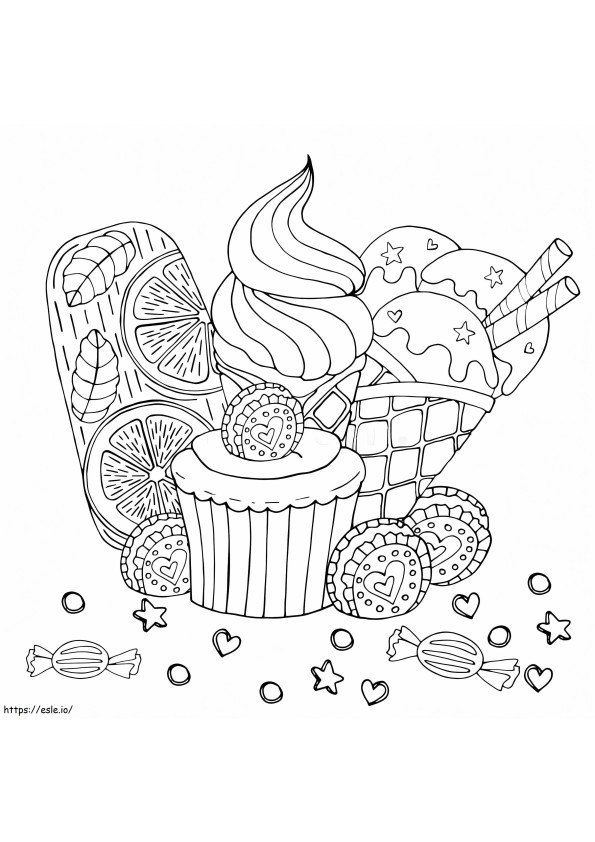 Normal Dessert coloring page