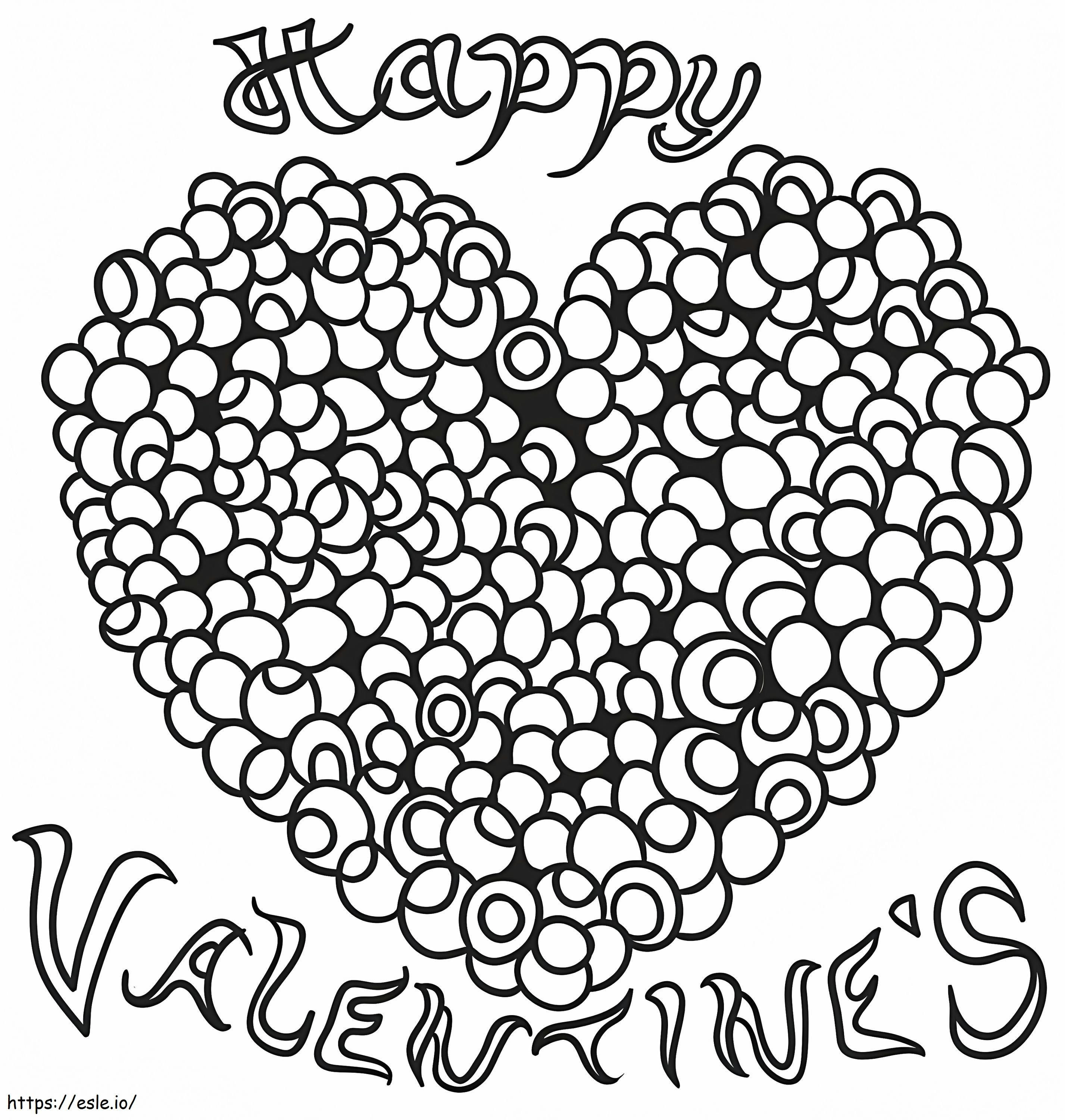 Coloriage Coeur Saint-Valentin à imprimer dessin