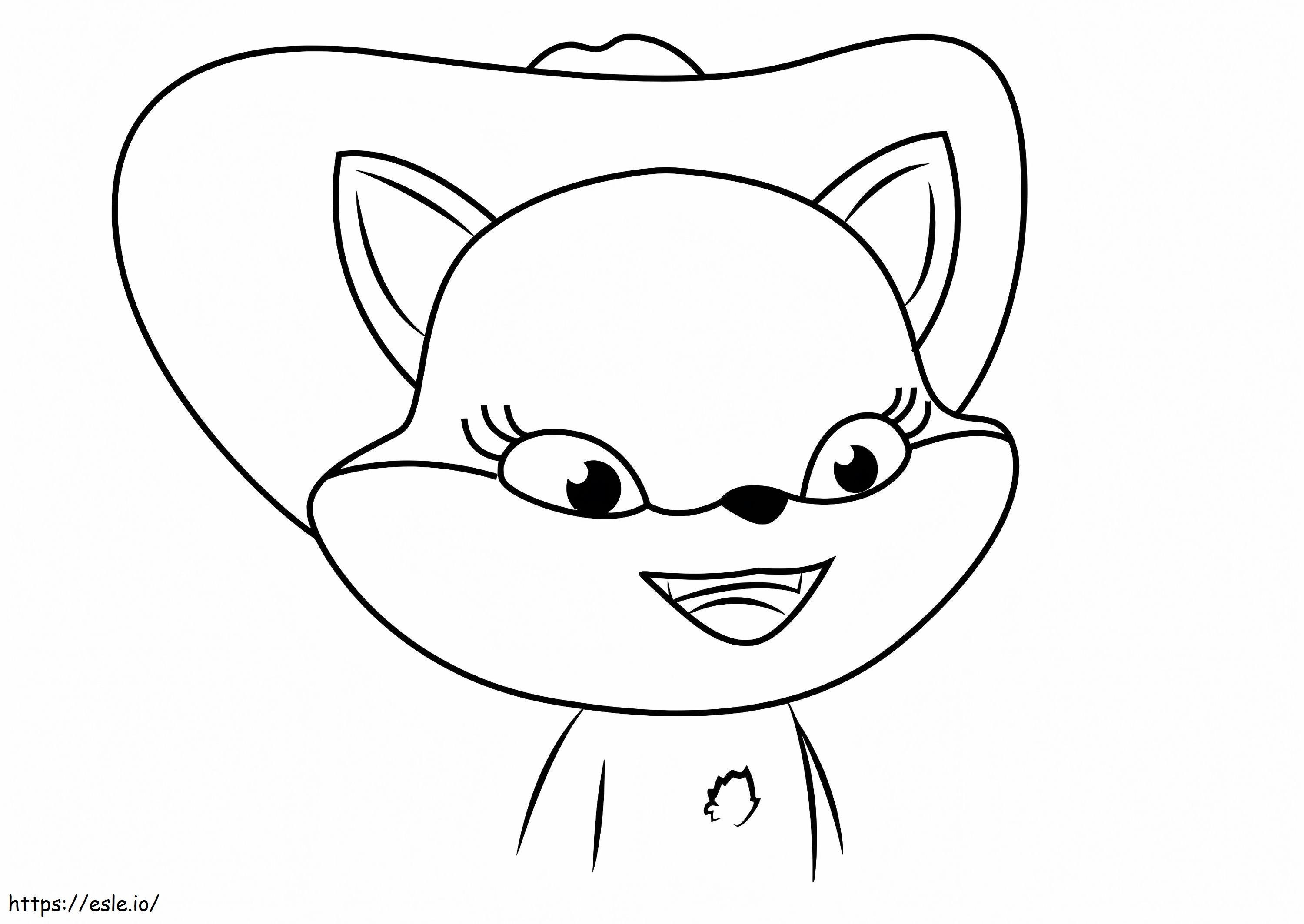 Frida Fox coloring page