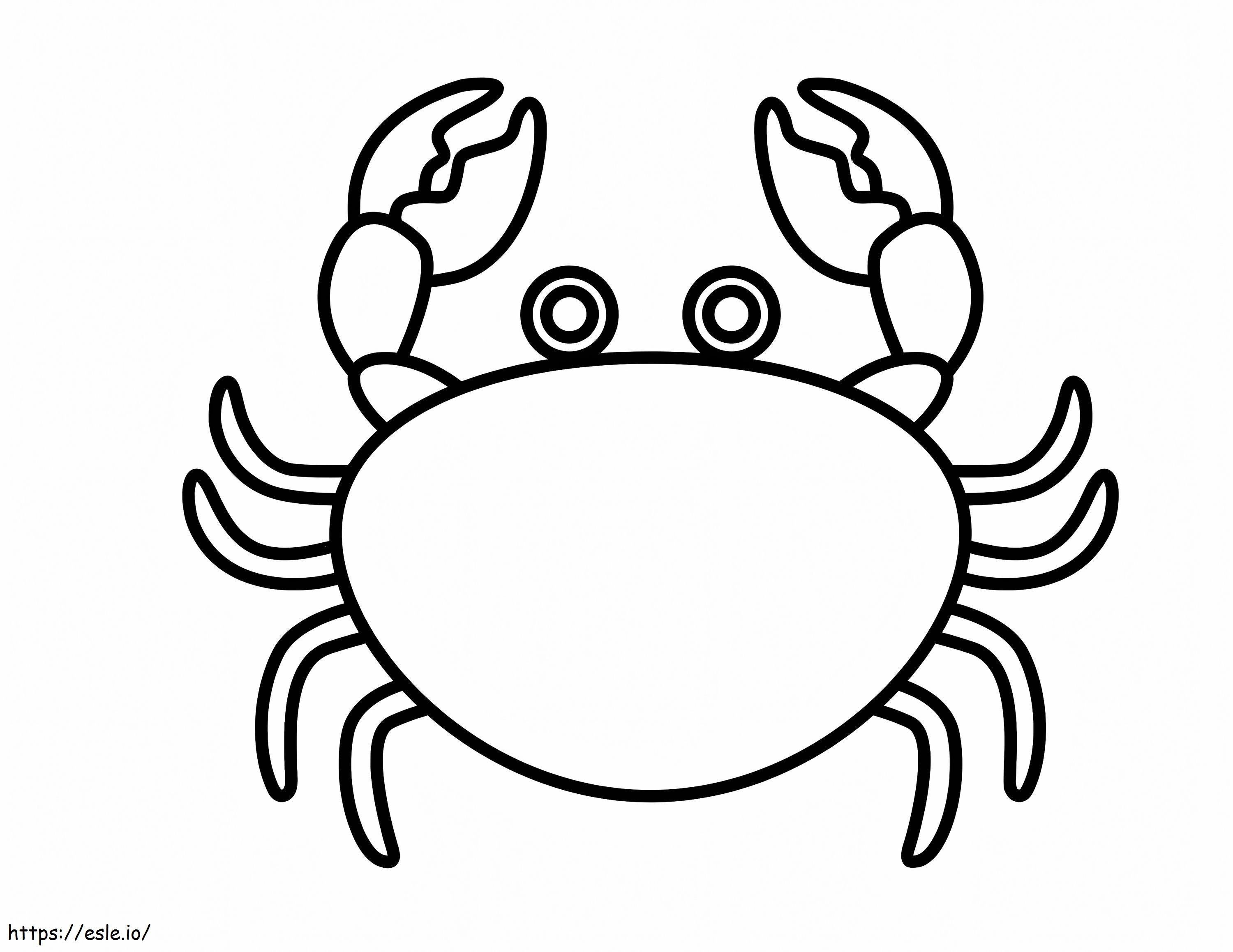 Easy Crab coloring page