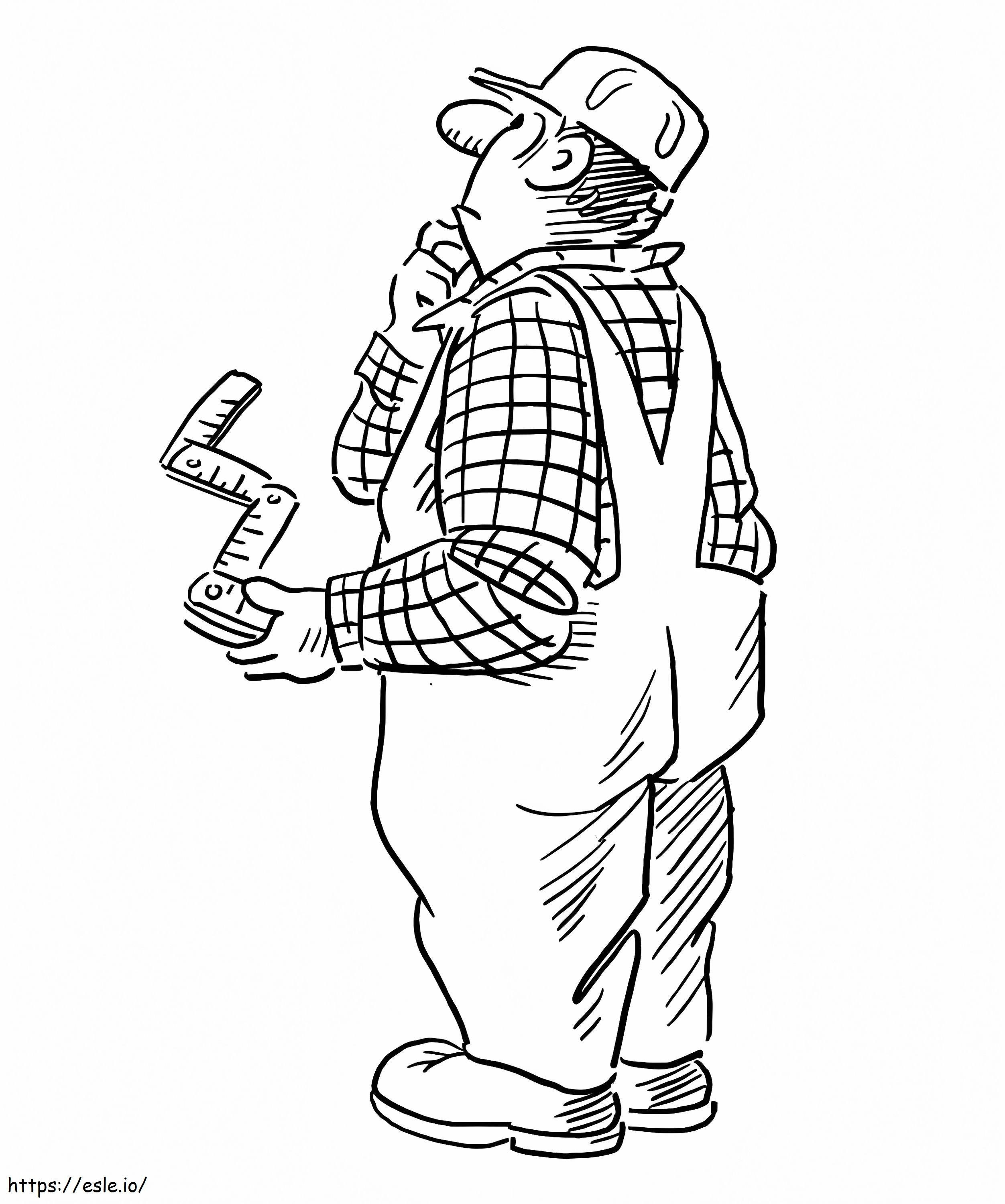 Engineer Is Thinking coloring page