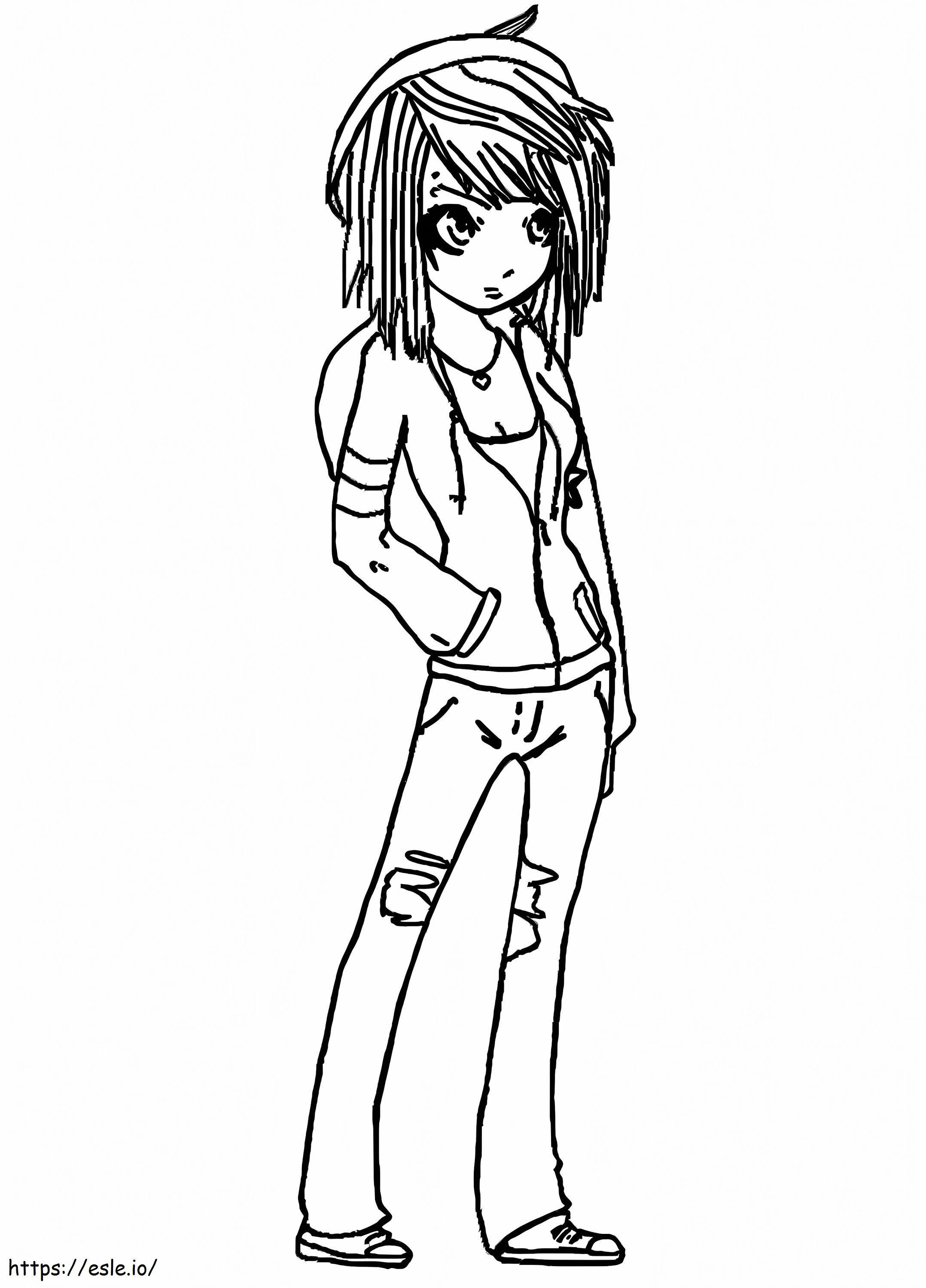 Emo Girl coloring page