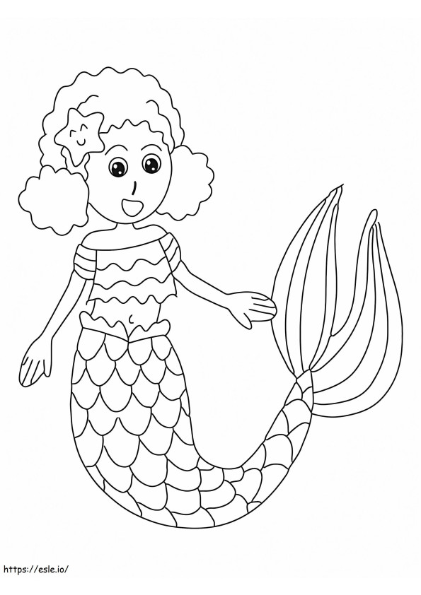Delightful Mermaid coloring page