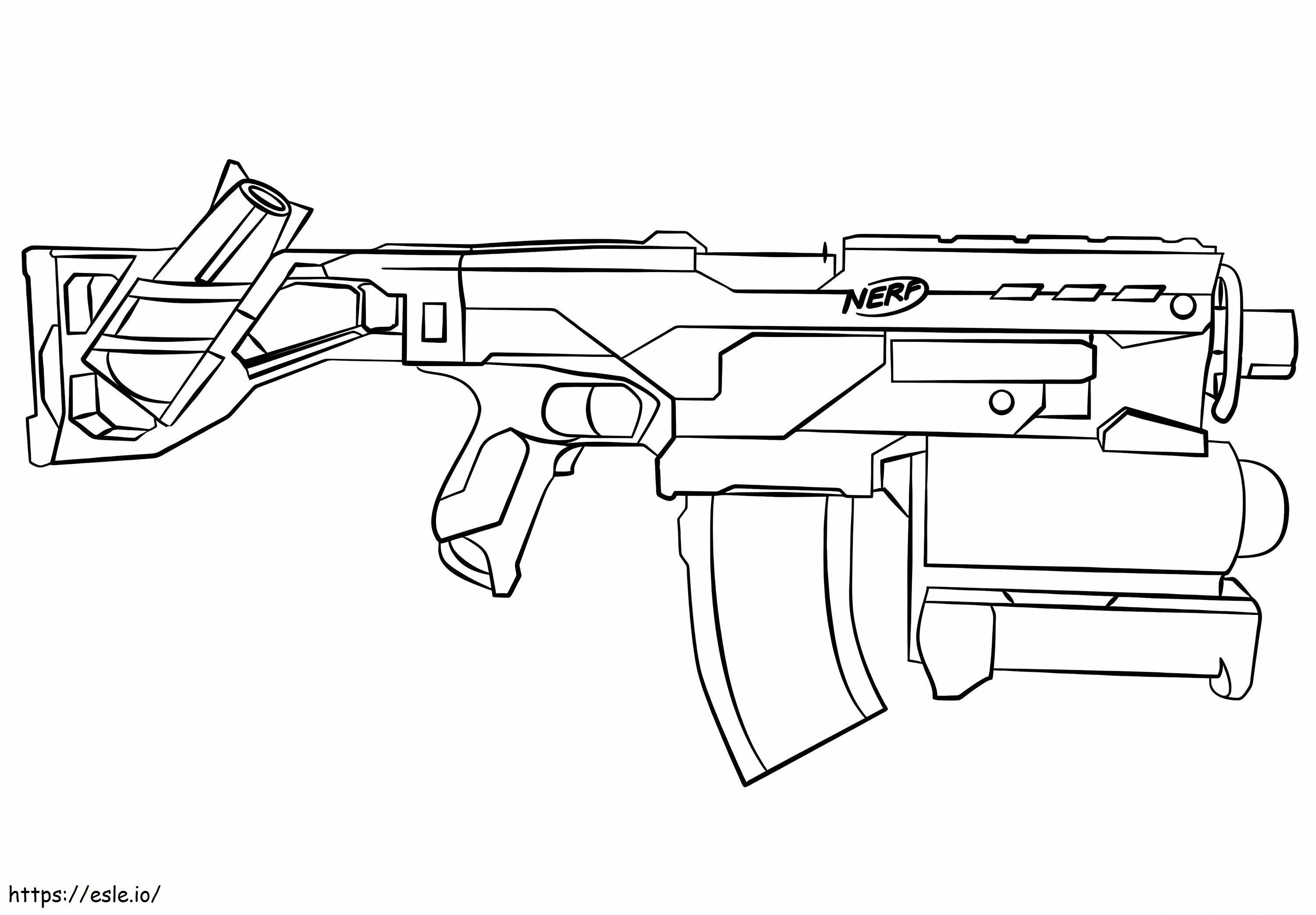 Fantastica pistola Nerf da colorare