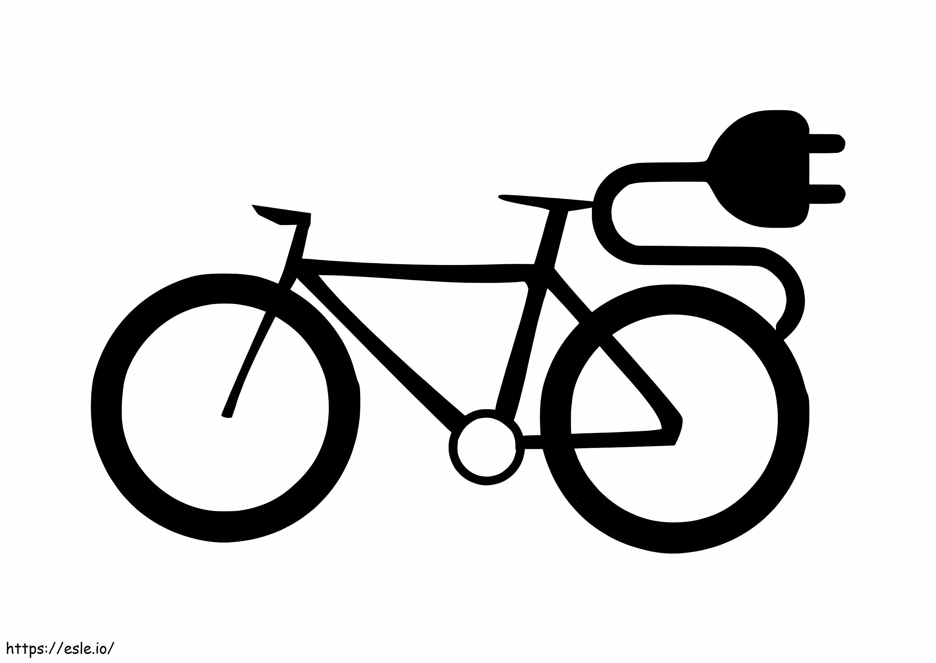 Musta polkupyörä värityskuva