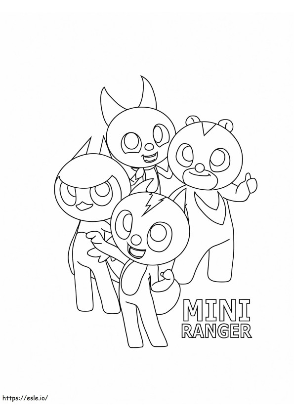 Personaggi di Miniforce 1 da colorare