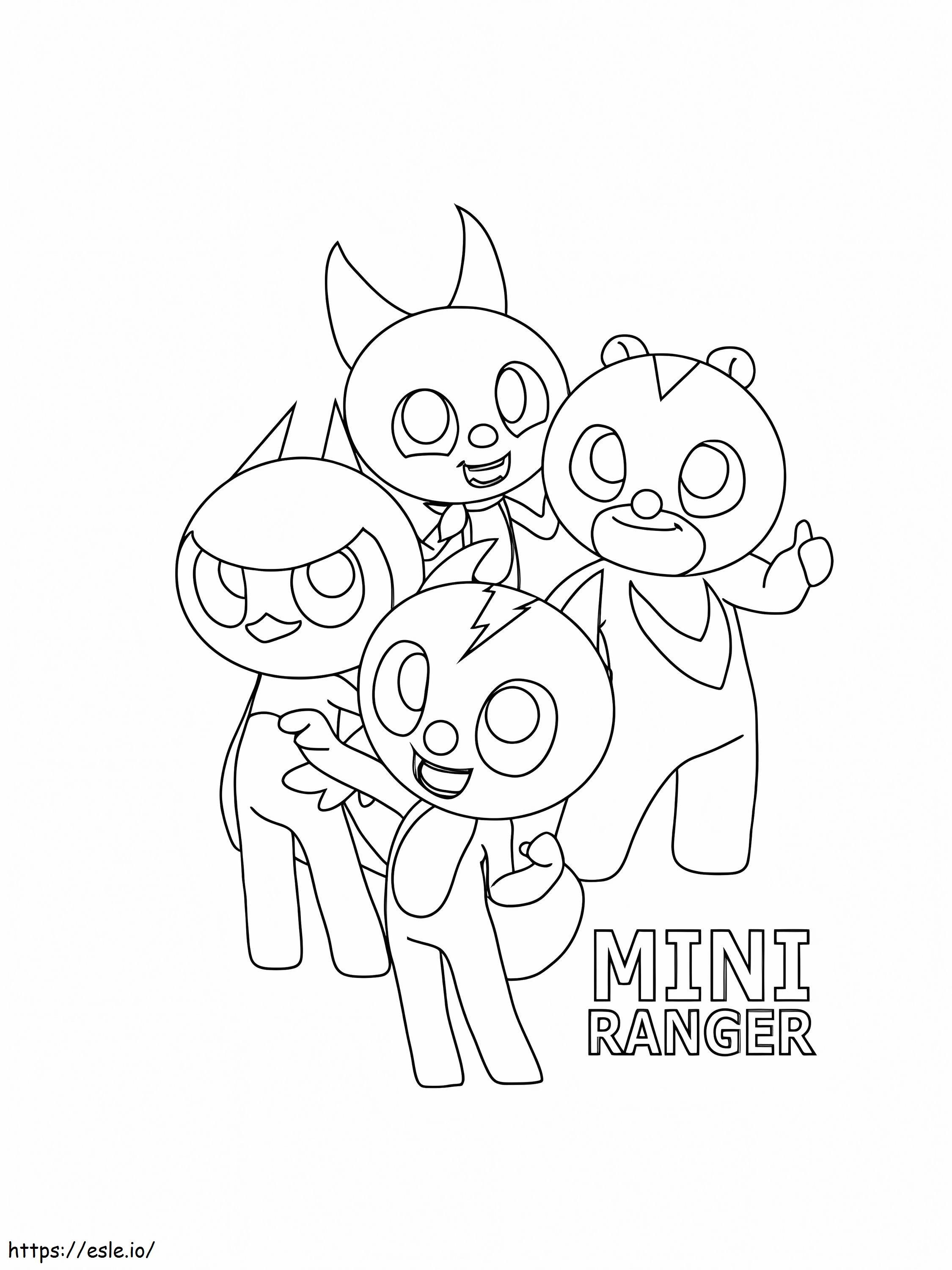 Characters From Miniforce 1 coloring page
