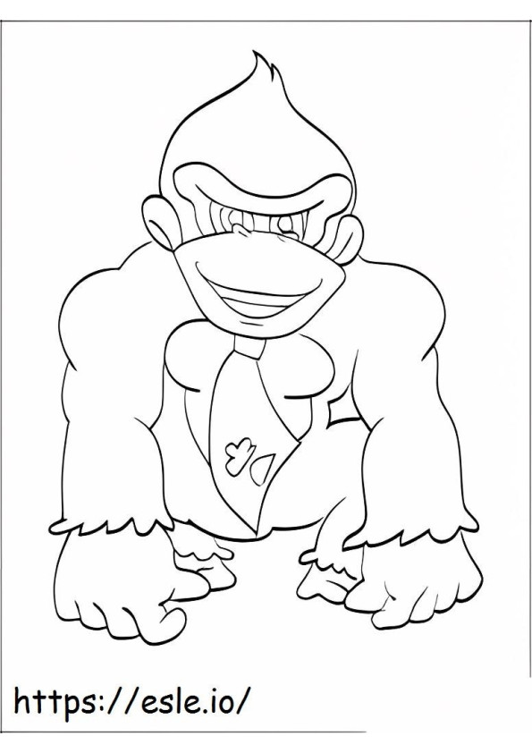 Coloriage Donkey Kong Mario à imprimer dessin