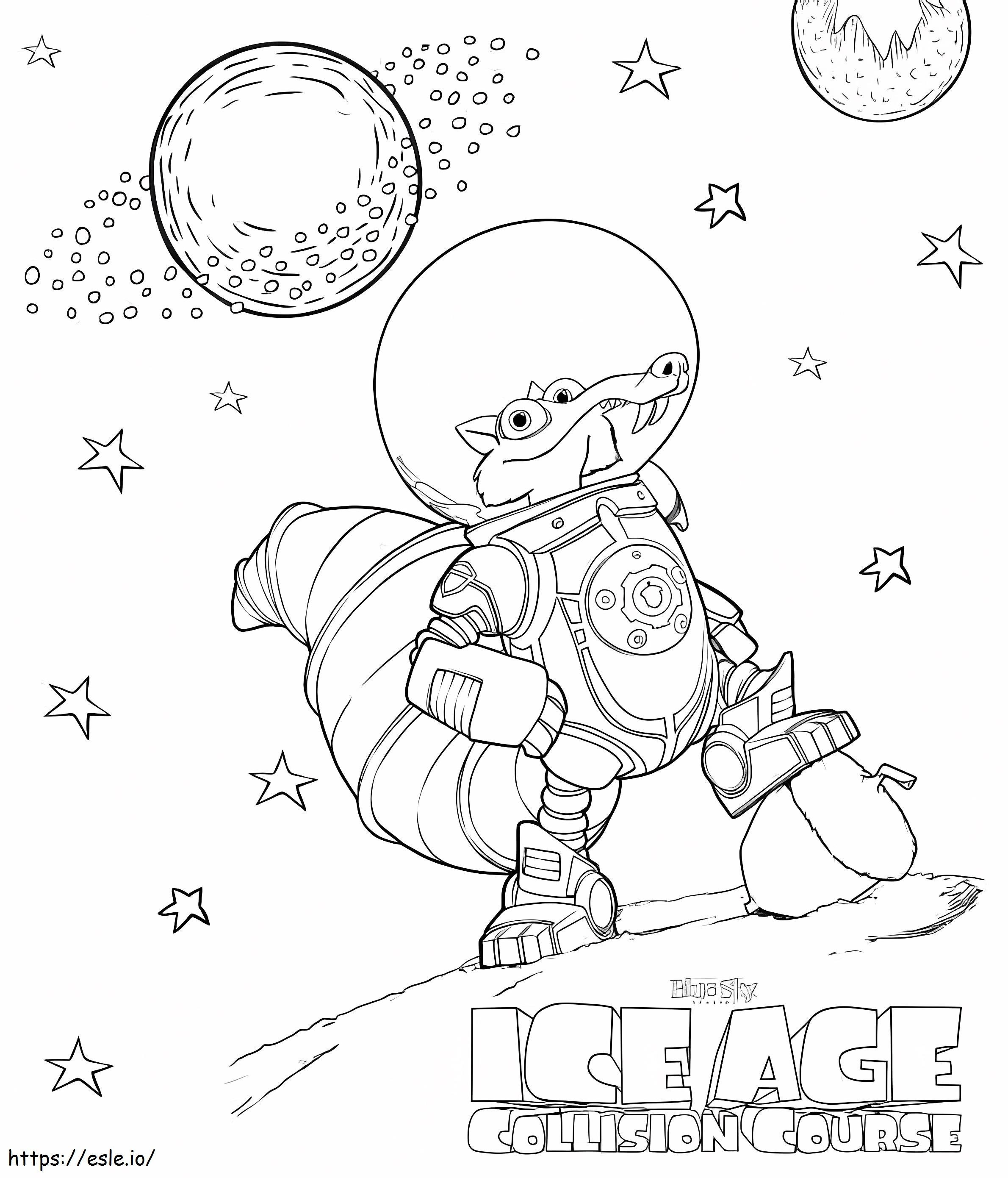 Scrat From Ice Age Collision Course coloring page
