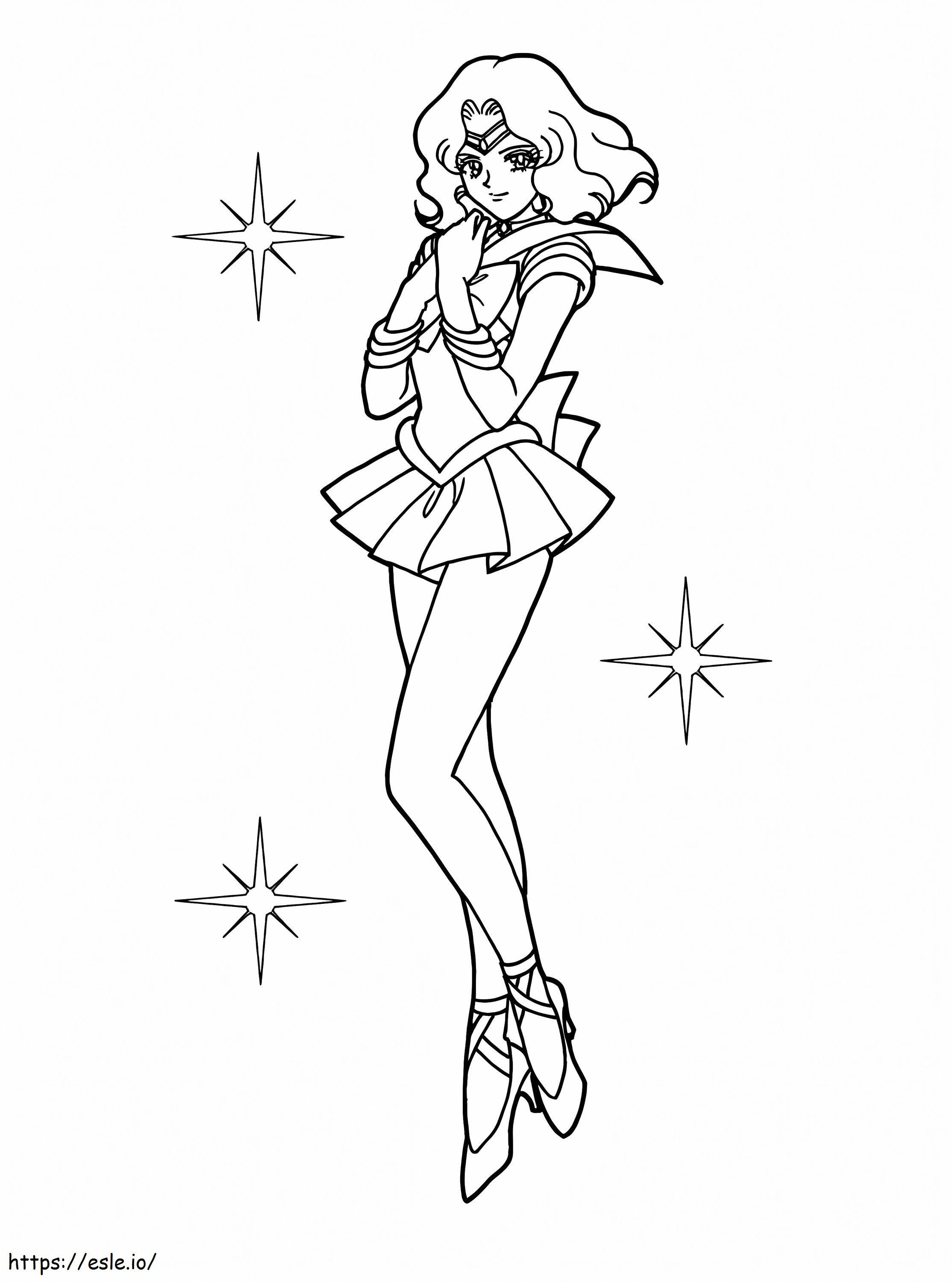 Amazing Sailor Neptune coloring page