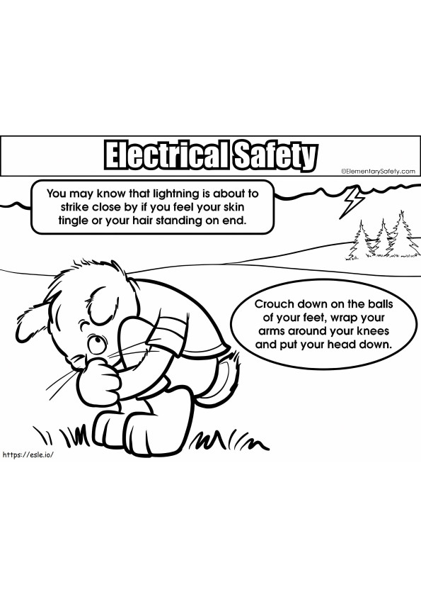 Lightning Safety coloring page
