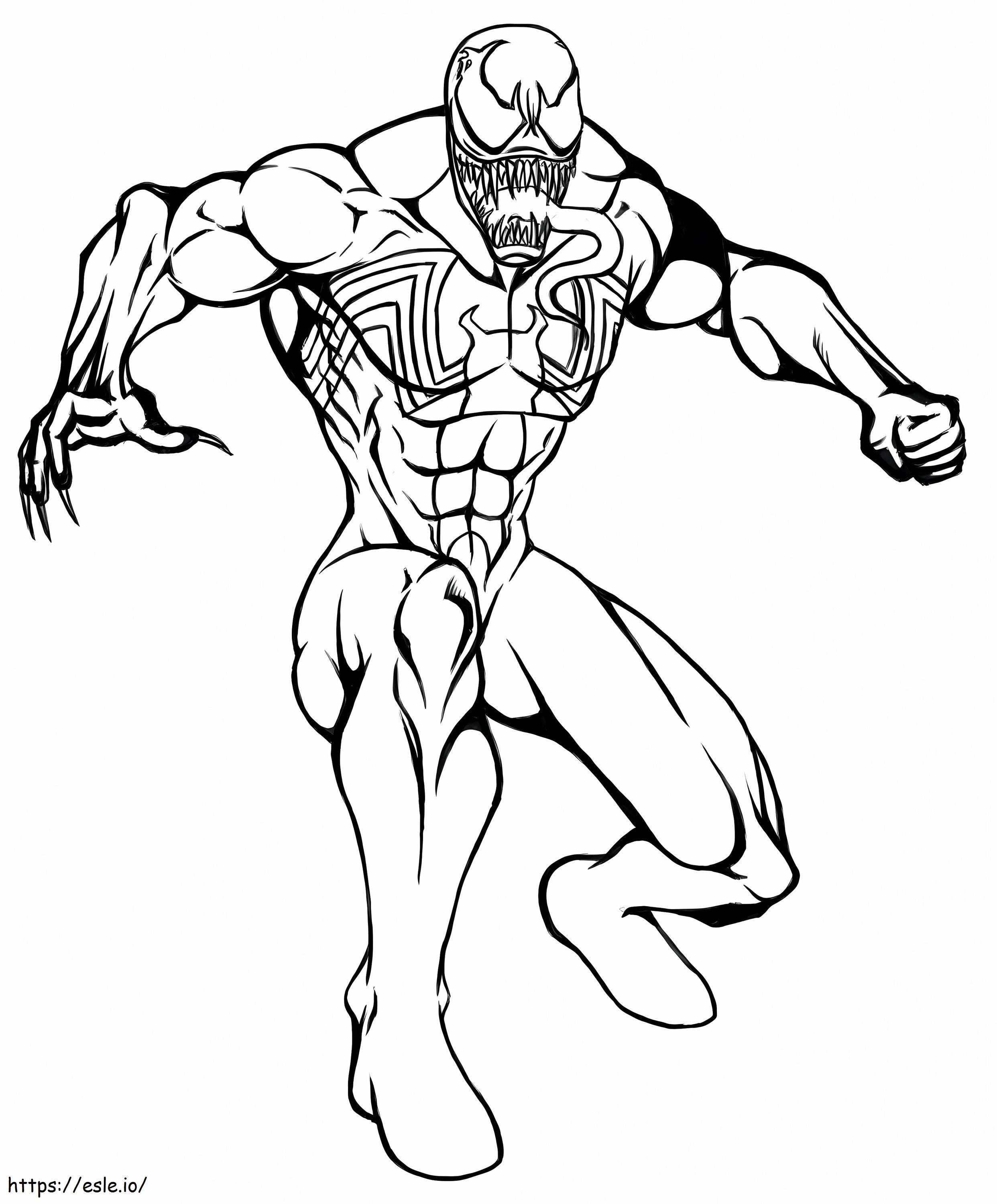 1532570377 Venom Fighting A4 coloring page