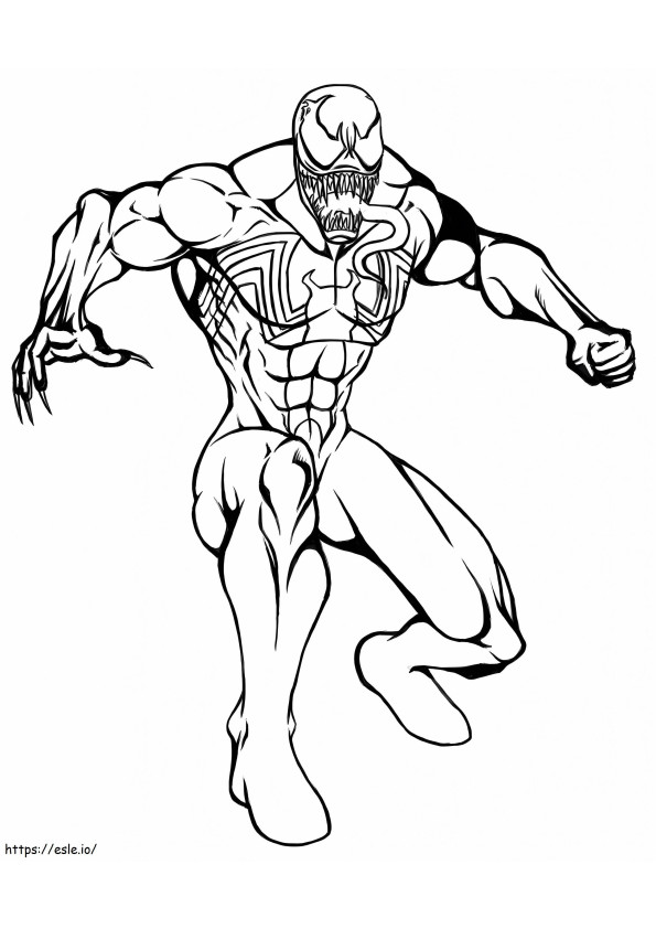 1532570377 Venom Fighting A4 coloring page