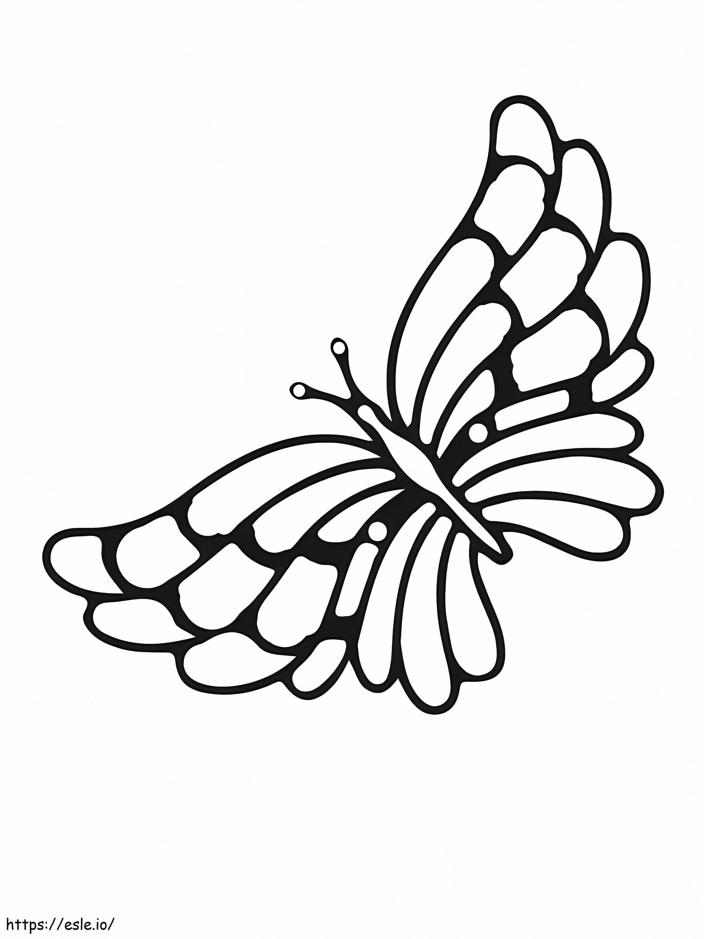 Aranyos és egyszerű Pillangó kifestő