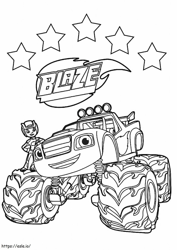 Monster Truck Flare coloring page