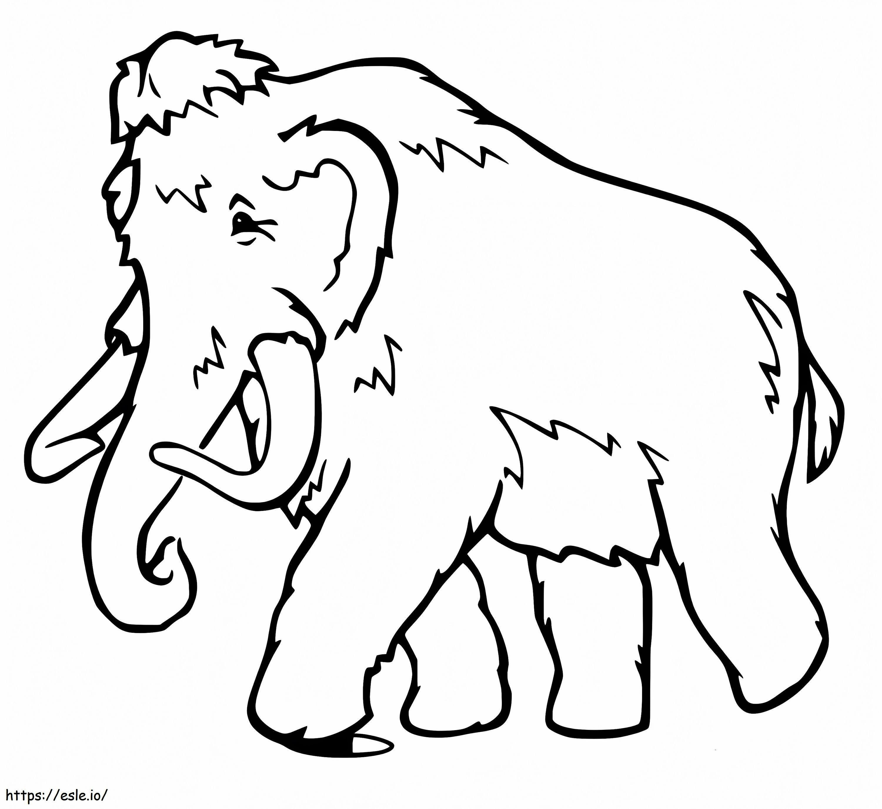 Free Mammoth coloring page